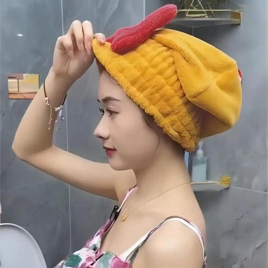 Super Absorbent Microfiber Hair Towel Wrap with Cute Bow-Knot