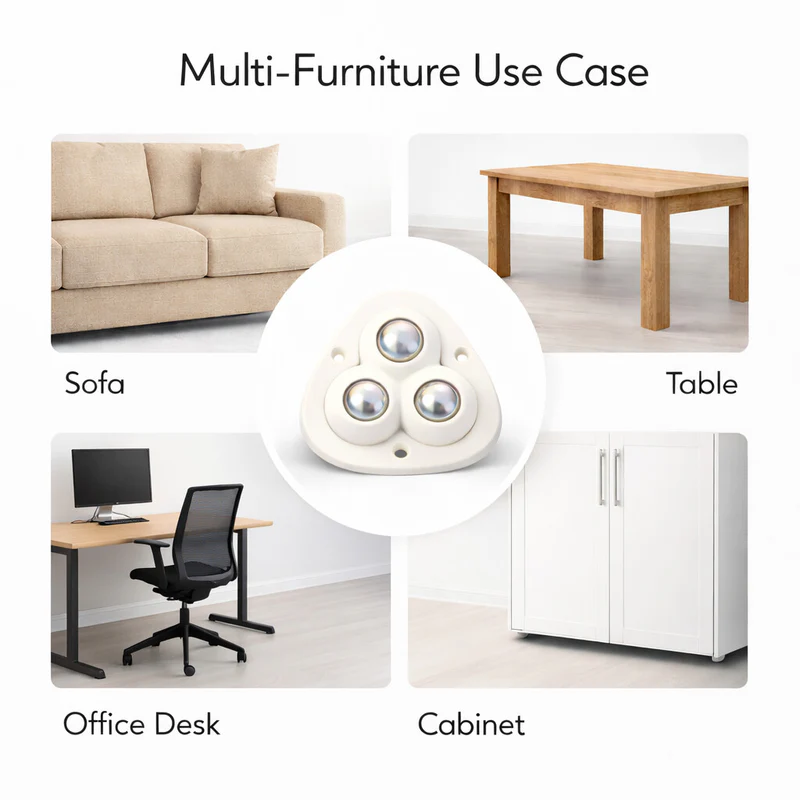 Heavy Furniture Moving Caster Wheels (Buy 8 & Get Free 8) + (Get Free Mobile Charm) + (Get Free 160w Fast Charger Worth Rs.1799)